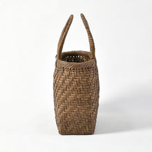 Load image into Gallery viewer, Japanese wild grape vine basket bag (rounded corners, small)