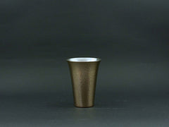 Hammered Copper Cup, Trumpet Shape, 250ml, Gold