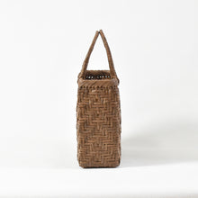 Load image into Gallery viewer, Japanese Wild Grape Vine Basket Bag(Variegated Ajiro V-Shaped Medium)