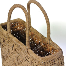 Load image into Gallery viewer, Japanese wild grape vine basket bag (square, tortoiseshell)
