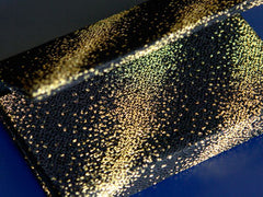 Pure gold thread card case black