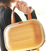 Load image into Gallery viewer, Wooden bag Monacca kaku-shou plain