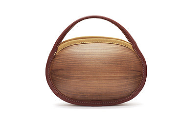 Wooden bag Monacca ishikoro brown