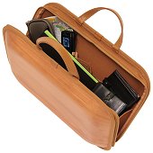 Monacca Wooden Bag Persimmon Tannin (Mocha) No Shoulder in the bag