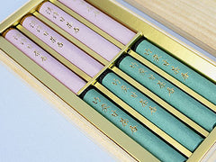 Incense shojo Bamboo Charcoal Sweet Tea Fragrance, 8 Bundles (Paulownia Box)