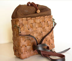 Japanese wild grape vine basket bag (Shoulder bag, wide, medium width)