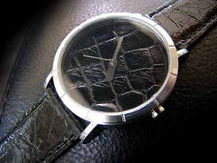 EARNEST WATCH Leather Dial [Black Crocodile Sides]
