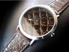 EARNEST WATCH Leather Dial [Brown Crocodile Sides]