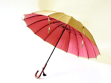 Koshu-woven double-sided umbrella (Beige front /Pink back)
