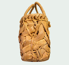 Japanese-made wild grape vine basket bag (Mini Basket) with a messy weave (interior: wild grape vine-dyed canvas)