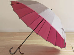 Koshu-woven double-sided plain umbrella (Gray front/Rose pink back)