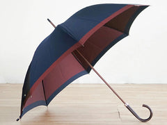 Koshu-woven double-sided plain umbrella, Tachibana (navy/red)