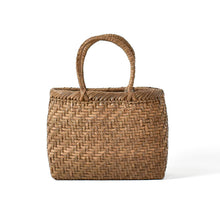 Load image into Gallery viewer, Japanese wild grape vine basket bag (rounded corners, small)
