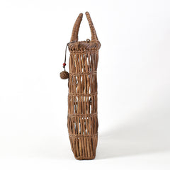 Japanese wild grape vine basket bag (Openwork Shoulder Bag) (with leather shoulder strap)