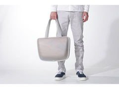Wooden bag monacca Leaf Ash (gray)