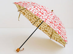 "Isamoyo Furoshiki" Folding Umbrella (Weeping Cherry Blossom Design) for Sun and Rain