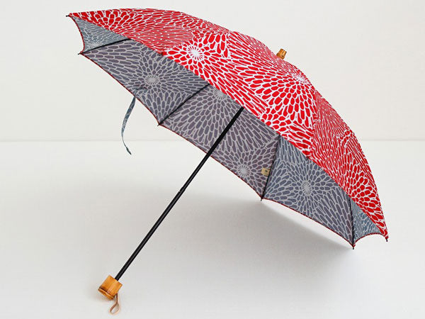 "Isamoyo Furoshiki" Folding Umbrella (Chrysanthemum) for Sun and Rain