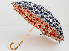 "Isamoyo Furoshiki" Long Umbrella (Pine Tree) for Rain or Shine