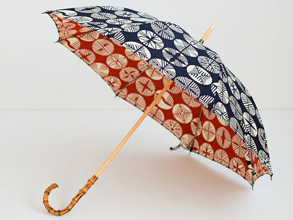 Isamoyo Furoshiki Long Umbrella (Pine) for Rain or Shine, 50cm Main Rib, 8 Steel Ribs (999550)