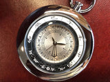 Japanese Clock - Pocket Watch: Silver dial