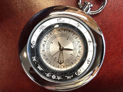 Japanese Clock - Pocket Watch: Silver dial