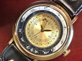 Japanese Clock - Wristwatch: Gold dial