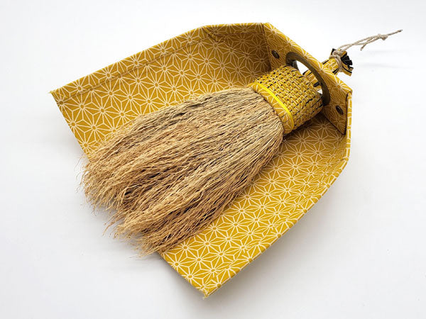 Nanbu broom Table broom set, yellow