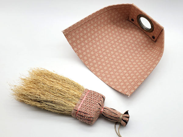 Nanbu broom Table broom set, pink