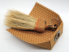 Nanbu Houki Table Broom Set, Orange