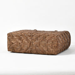 Japanese Wild Grape Vine Basket Bag (Variegated Ajiro V-Shaped Medium)