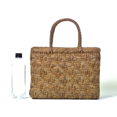Japanese wild grape vine basket bag (square, tortoiseshell)