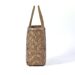 Japanese wild grape vine basket bag (Rounded corners, small, diamond-shaped, three-braid)