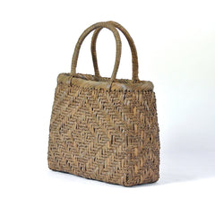 Japanese wild grape vine basket bag (Rounded corners, small, diamond-shaped, three-braid)