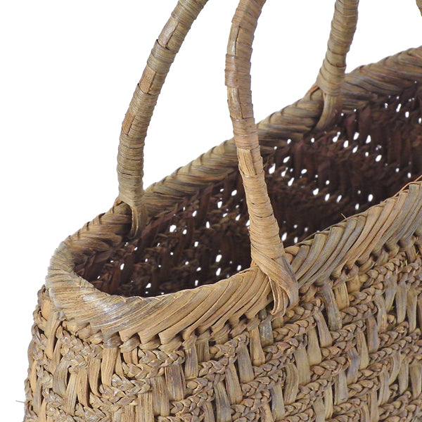 Japanese wild grape vine basket bag (Rounded corners, small, diamond-shaped, three-braid)