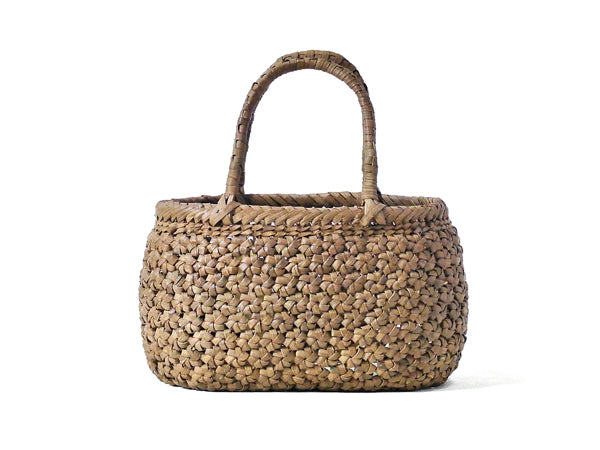 Japanese Wild Grape Vine Basket Bag (Flower Weave, Round C)