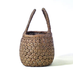 Japanese Wild Grape Vine Basket Bag (Flower Weave, Round C)