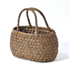 Japanese Wild Grape Vine Basket Bag (Flower Weave, Round C)