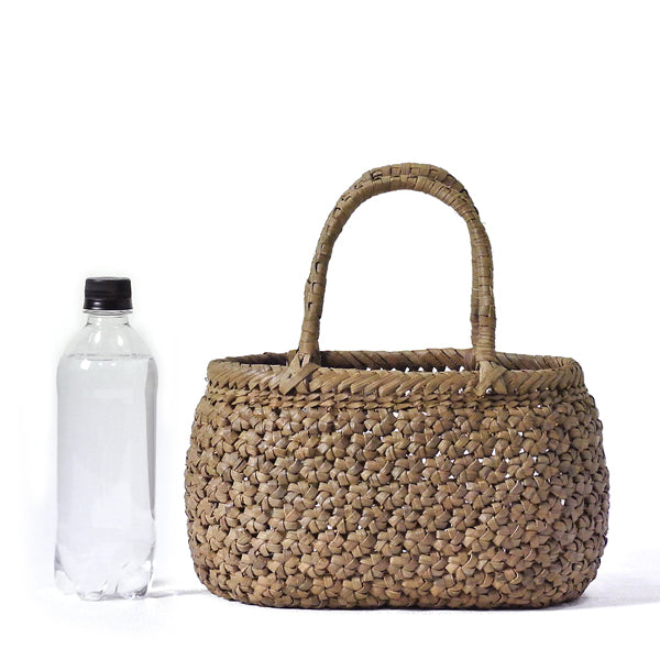 Japanese Wild Grape Vine Basket Bag (Flower Weave, Round C)