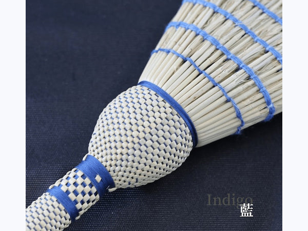 Nanbu broom Organic small broom, plain wood, indigo dye