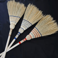 Nanbu broom Organic small broom, plain wood, indigo dye