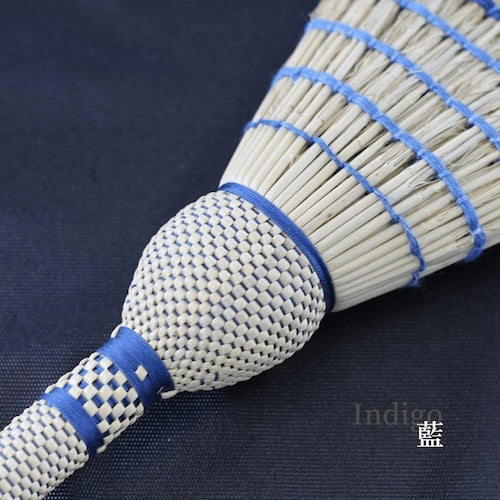 Nanbu broom Organic small broom, plain wood, indigo dye