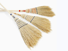 Nanbu broom Organic small broom, plain wood, indigo dye