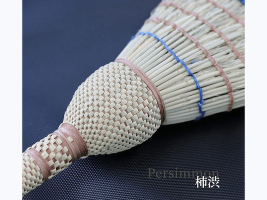 Nanbu broom Organic small broom, plain wood, persimmon tannin dye