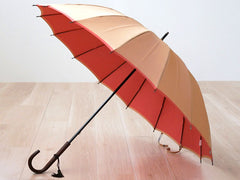 Koshu-woven double-sided Solid Color Umbrella, Kasane (Beige front/Pink back)