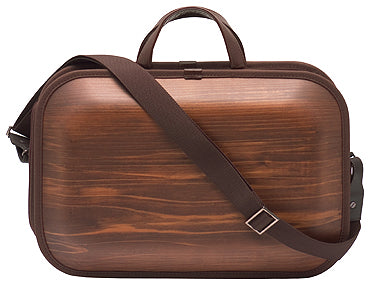 Wooden bag monacca Brown (with shoulder strap)