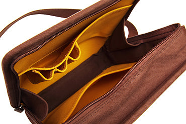 Wooden bag monacca Postman Brown