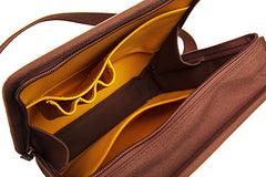 Wooden bag monacca Postman Brown