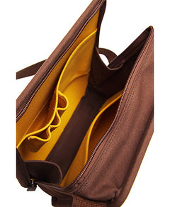 Wooden bag monacca Postman Brown