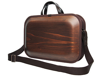 Wooden bag monacca Brown (with shoulder strap)