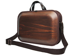 Wooden bag monacca Brown (with shoulder strap)